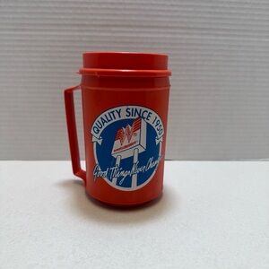 Aladdin Whataburger Coffee Mug plastic vintage rare 1990 with lid Texas food
